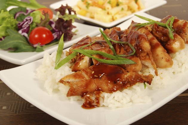 Chicken teriyaki on rice