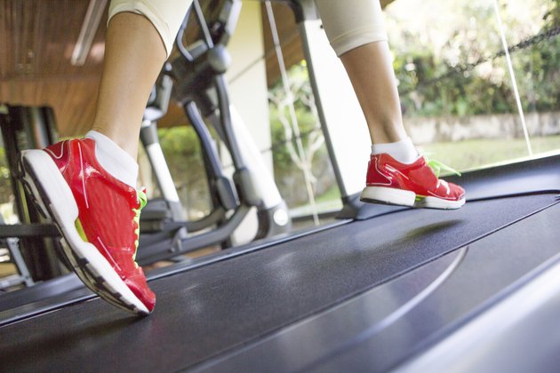 Running on treadmill