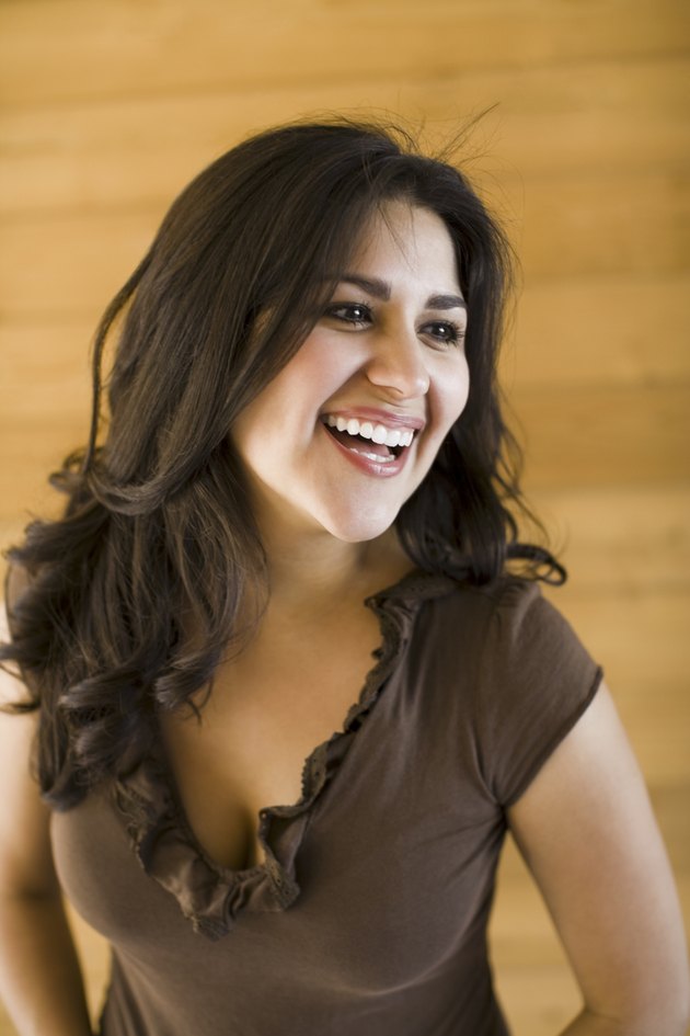 Close-up of a woman laughing