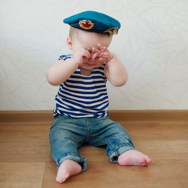 little boy in blue beret portrait