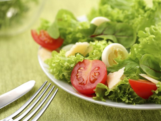 salad with eggs and tomatoes