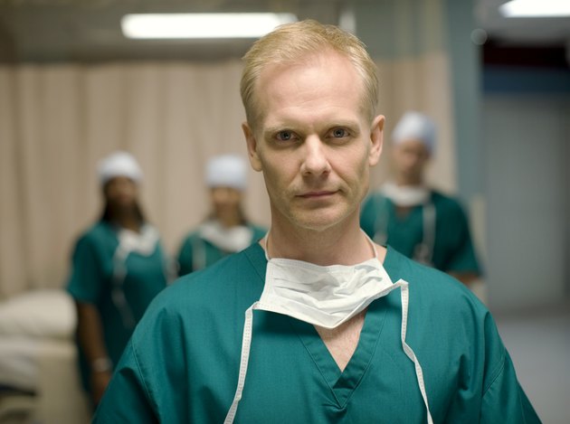 Surgeon in operating room, portrait