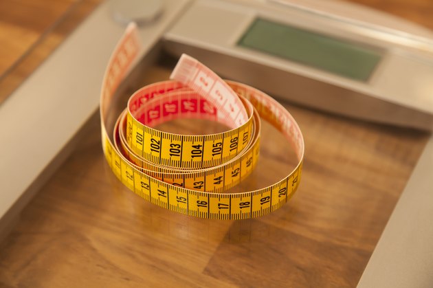 Tape measure and weight scale.