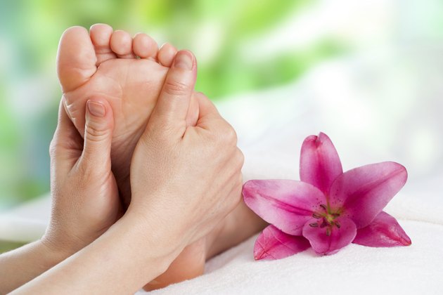 Reflexology massage.