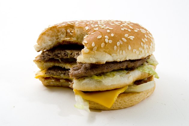Hamburger and junk food