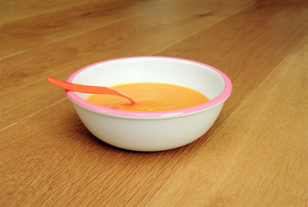 Baby food: a bowl of soup