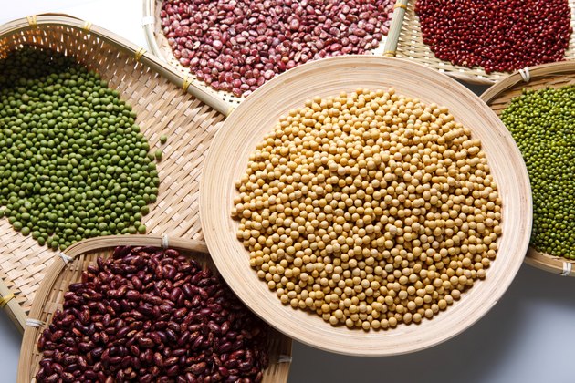 Soybean,red bean,green bean and mung bean