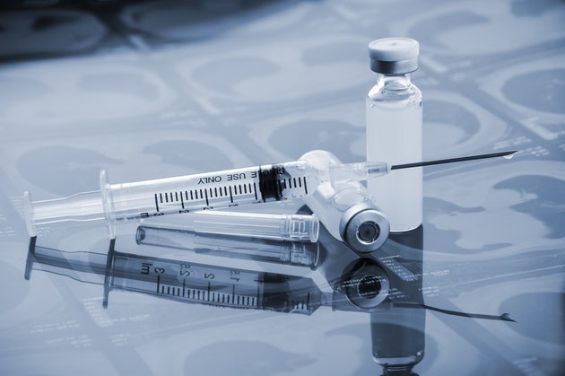 Glass Medicine Vials with botox, hualuronic, collagen or flu Syringe