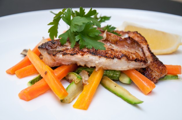 Grilled Fish Fillet and Salad