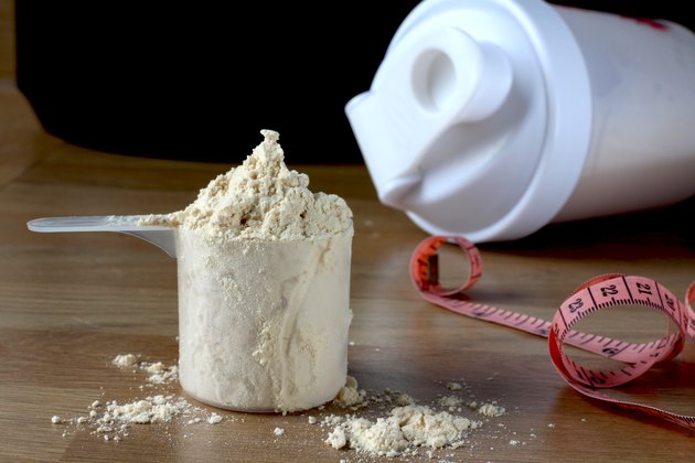 Protein Shake and measuring tape