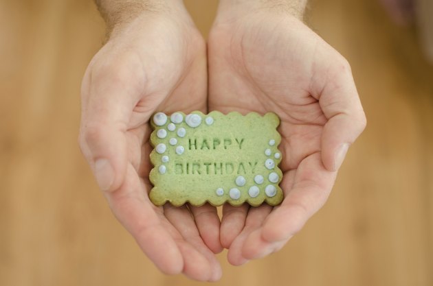 Happy Birthday Cookie in Hand