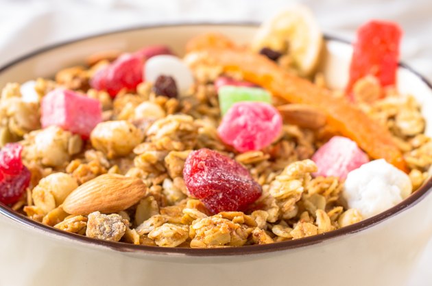 Muesli with fruit and nuts