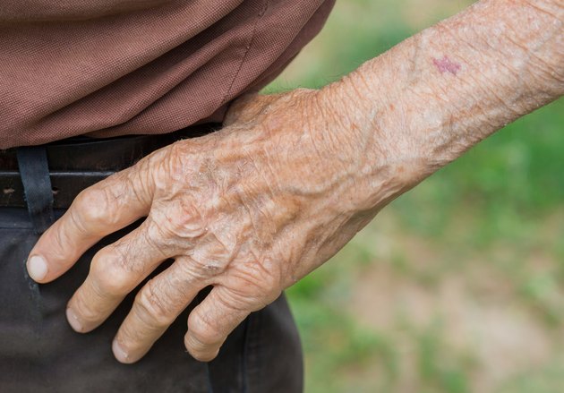 Senior man's hand