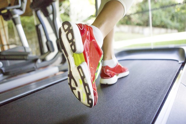 Running on treadmill