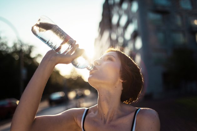 Woman drinking water