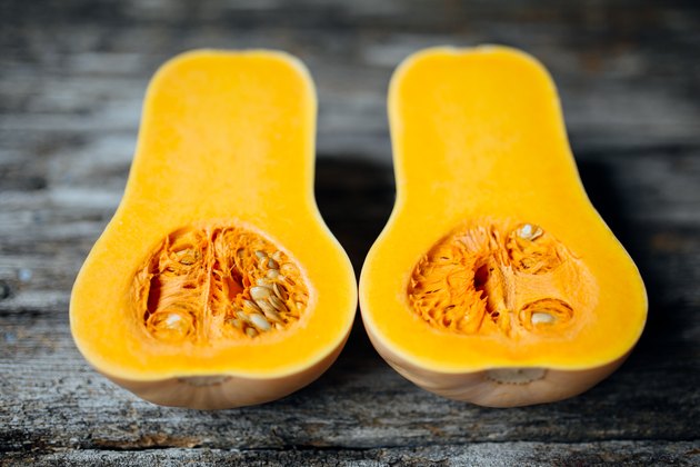 Butternut Squash sliced in half