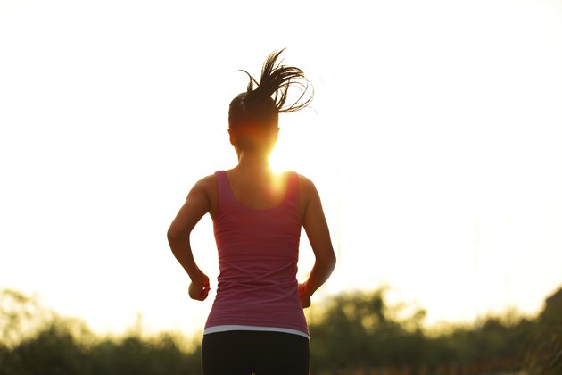running under sunrise