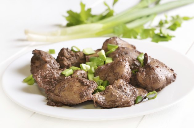 Cooked chicken liver