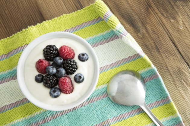 Delicious yogurt and fresh berries for breakfast