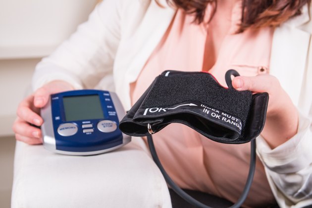 Blood pressure test at the doctor's office
