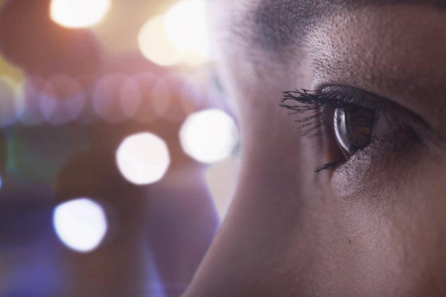 Close up of woman's eye, side view