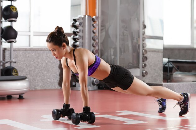 Doing plank position