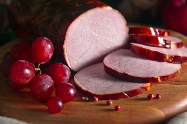 smoked meat and red grape