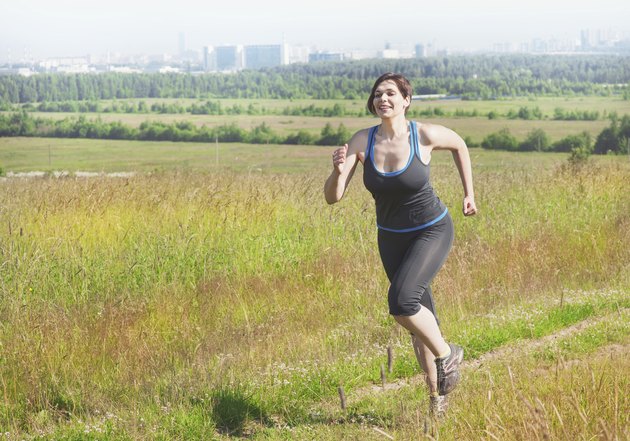 Fitness healthy woman running outdoor