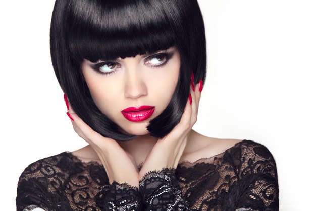 Fashion Model Girl With Trendy Hairstyle. Haircut. Stylish