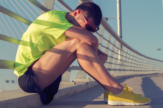 Very tired jogger