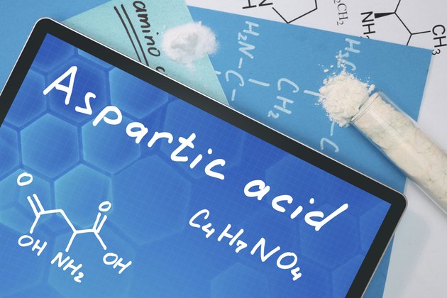 Tablet with the chemical formula of Aspartic acid .