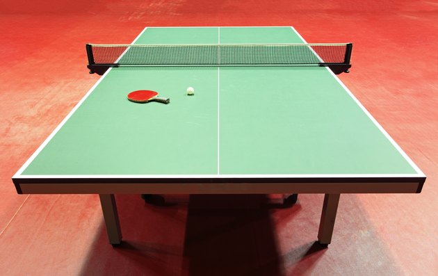 Table tennis with racket and ball