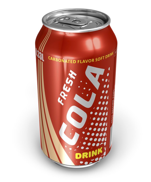 Cola drink in metal can