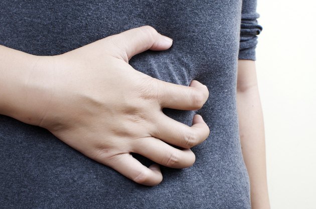 Lady abdominal pain.