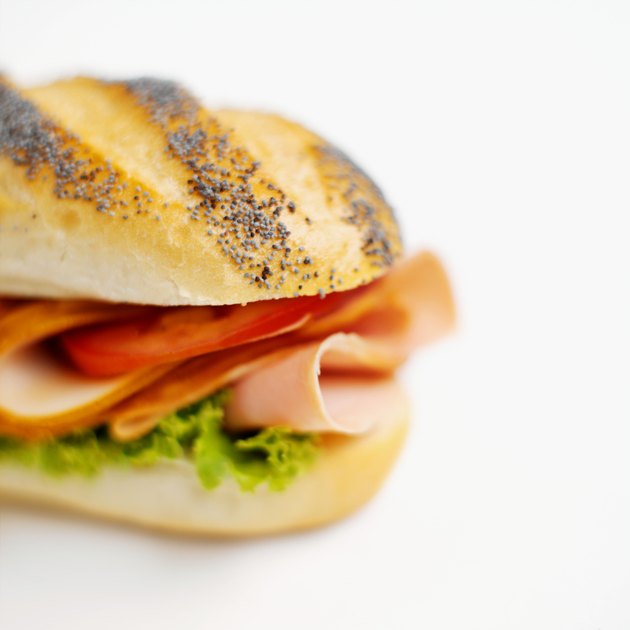 Close-up of submarine sandwich