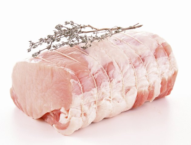 isolated roast pork