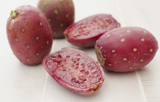 Cactus pears fruit cut