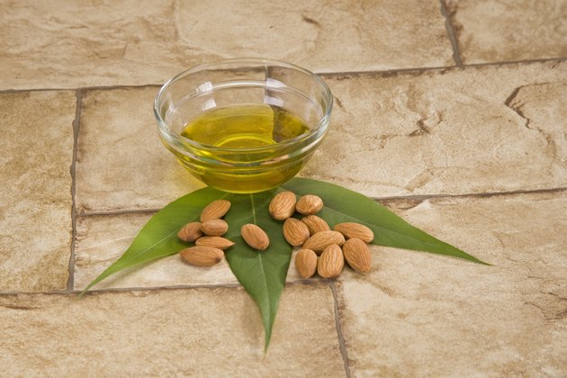 Almonds with Oil and GreenLeaves