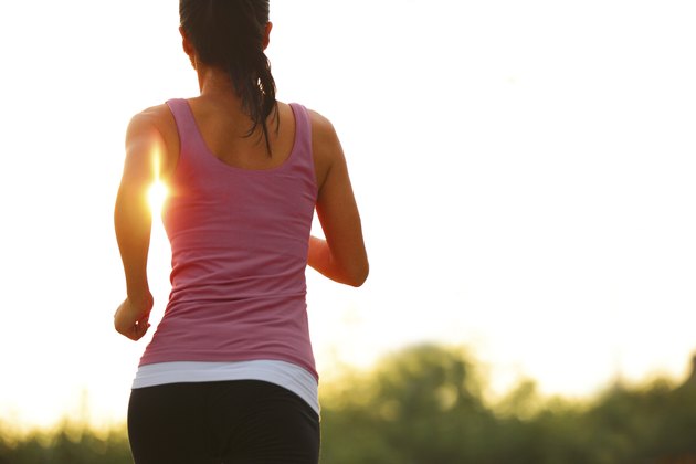 running under sunrise