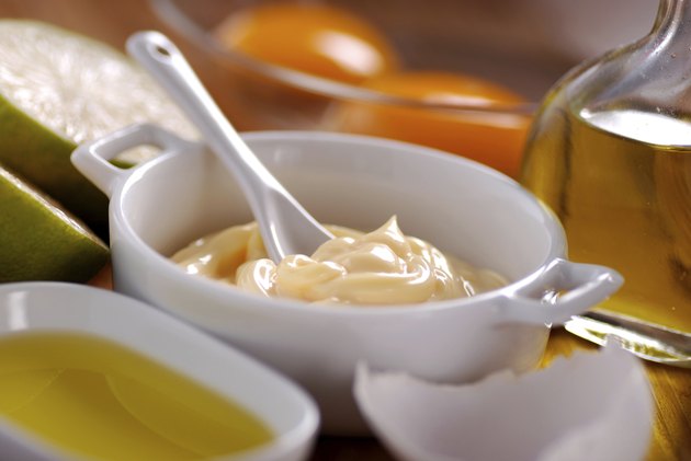 mayonnaise sauce with ingredients