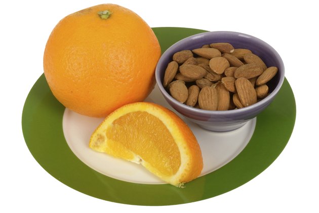 Orange with Almond Nuts