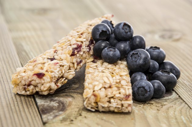 Muesli Bars with fresh Blueberries