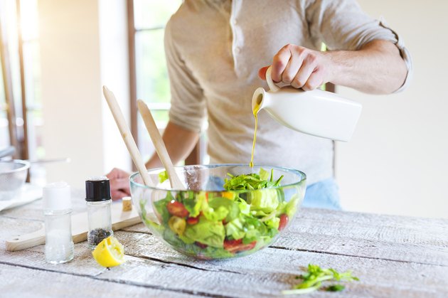 Man with salad