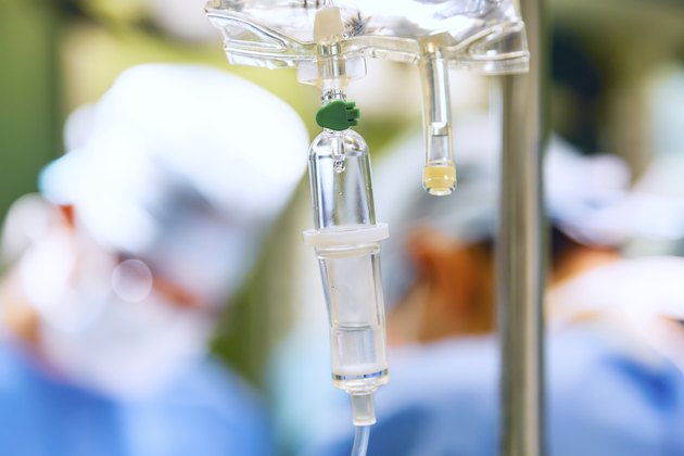 IV drip in operation room