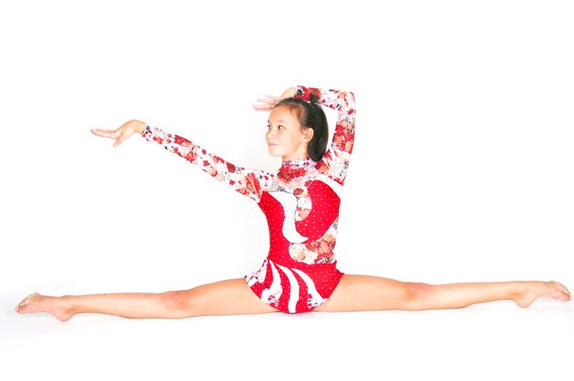 Beautiful Asian girl gymnast