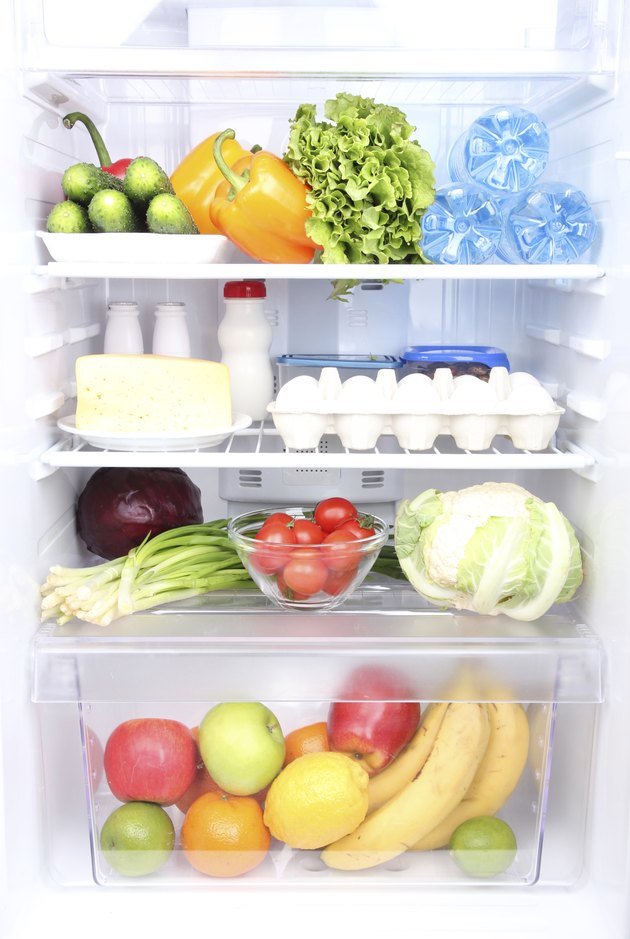 Refrigerator full of food