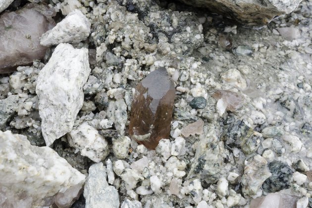 Gem quality smoky quartz crystal