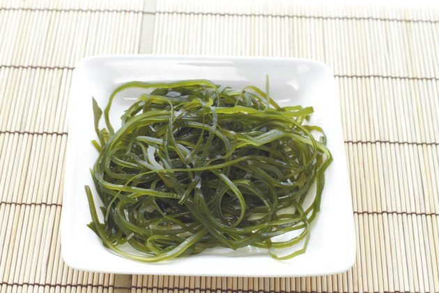 seaweed on a white plate