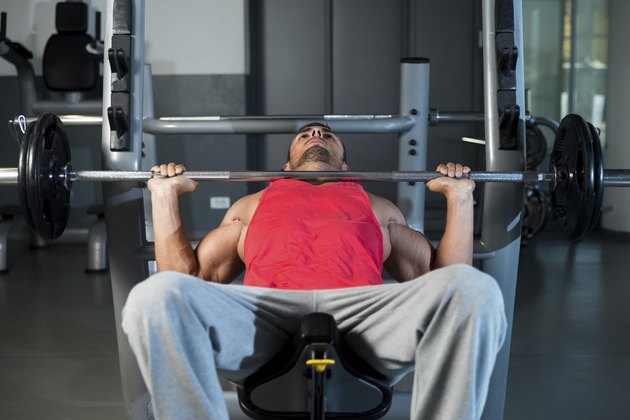 Weightlifter On Benchpress