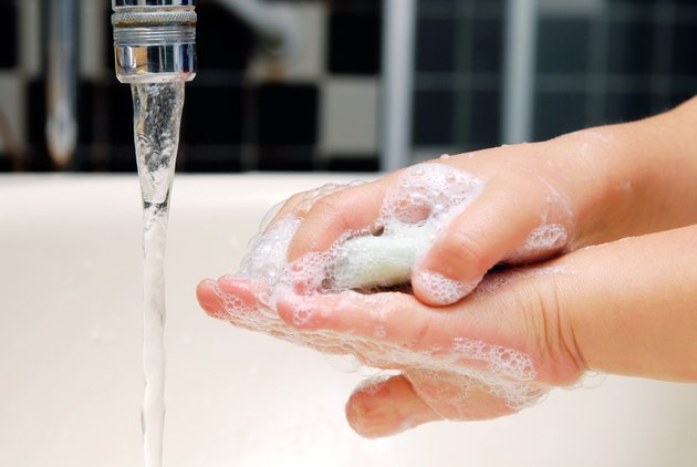 Washing her little hands